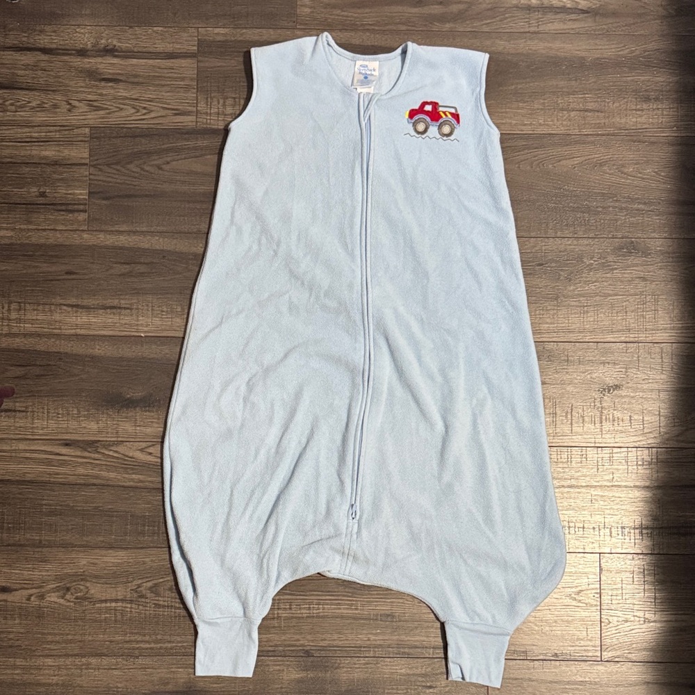 Halo SleepSack BigKids Light Blue Sleeveless Sleep Sack with Car Design 4-5T